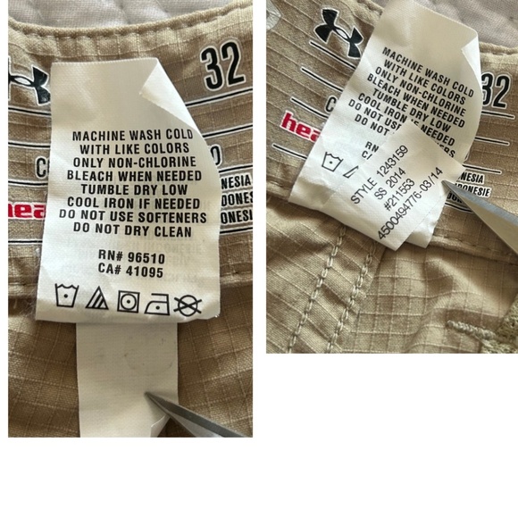 Under Armour Offshore Fishing Guide Khaki Pants/Zip-off Shorts Loose Mens 32 - Picture 12 of 14